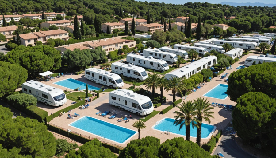 Entdecken sie holiday green in fréjus, 440 stellplätze und einen wasserpark von 4.000 m²